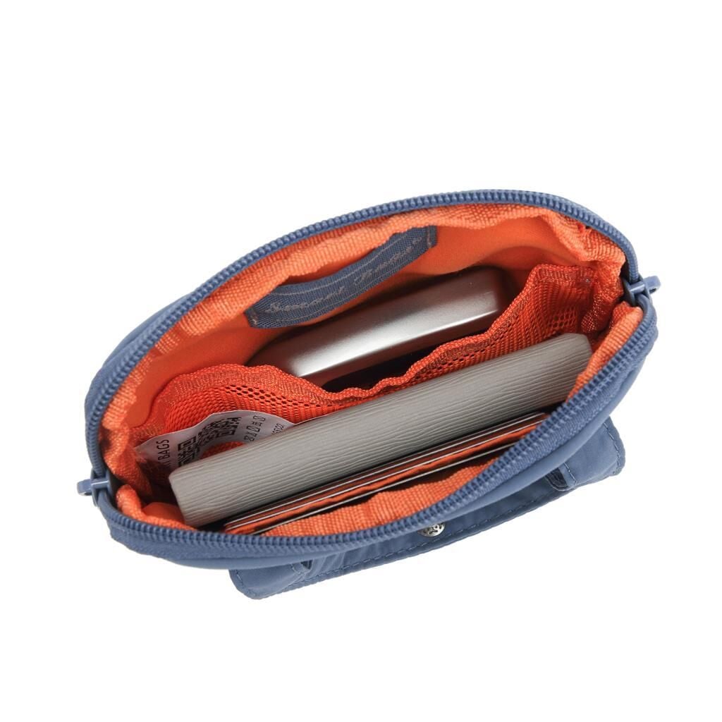 Smart Bags Mikro Poly Kumaş Askılı Mini Boy Kadın Cüzdanı 3346 Mavi
