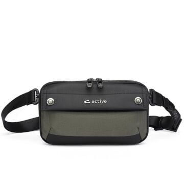 C-Active Erkek Askılı Bodybag Bel Çantası Oxford Kumaş 8738 Haki