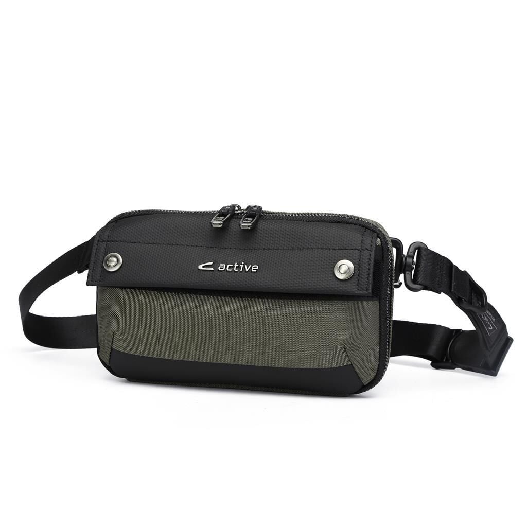 C-Active Erkek Askılı Bodybag Bel Çantası Oxford Kumaş 8738 Haki