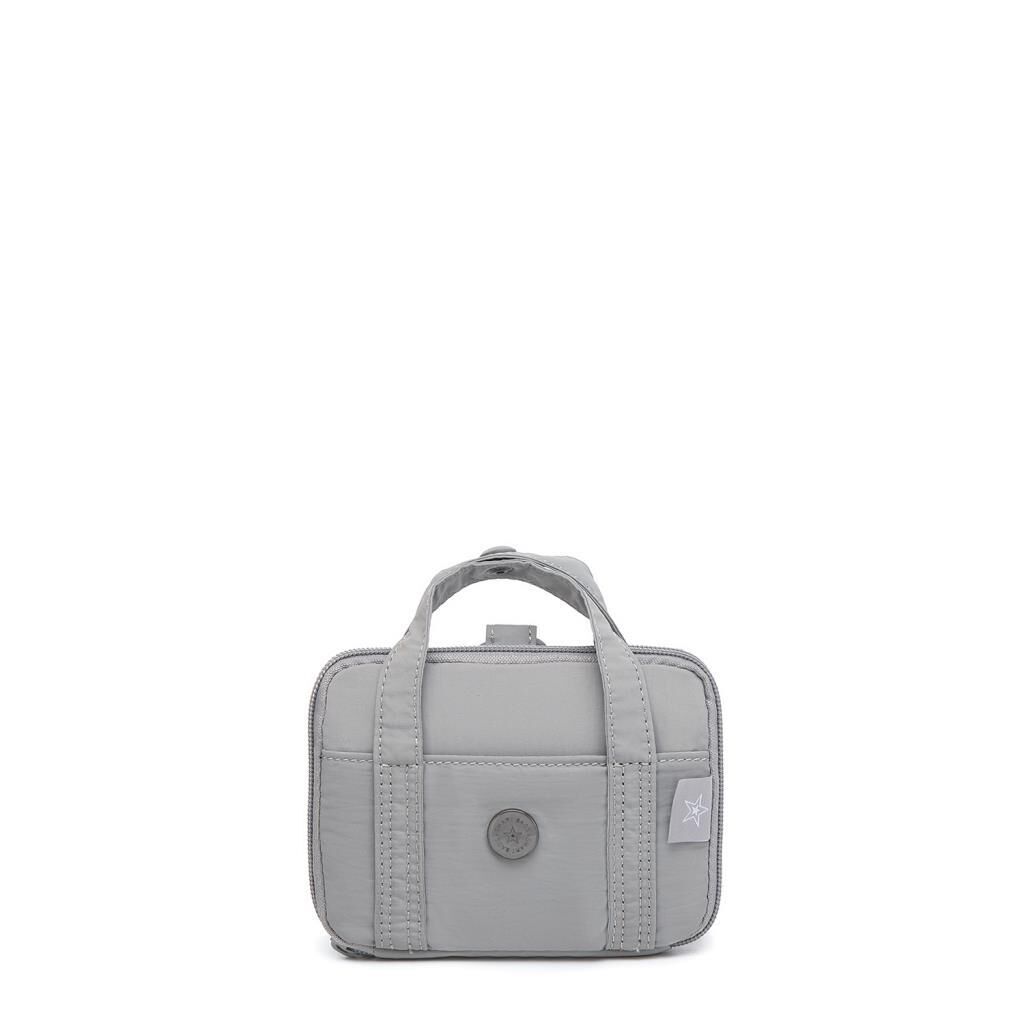 Smart Bags Mikro Poly Kumaş Askılı Mini Boy Kadın Cüzdanı 3346 Gri