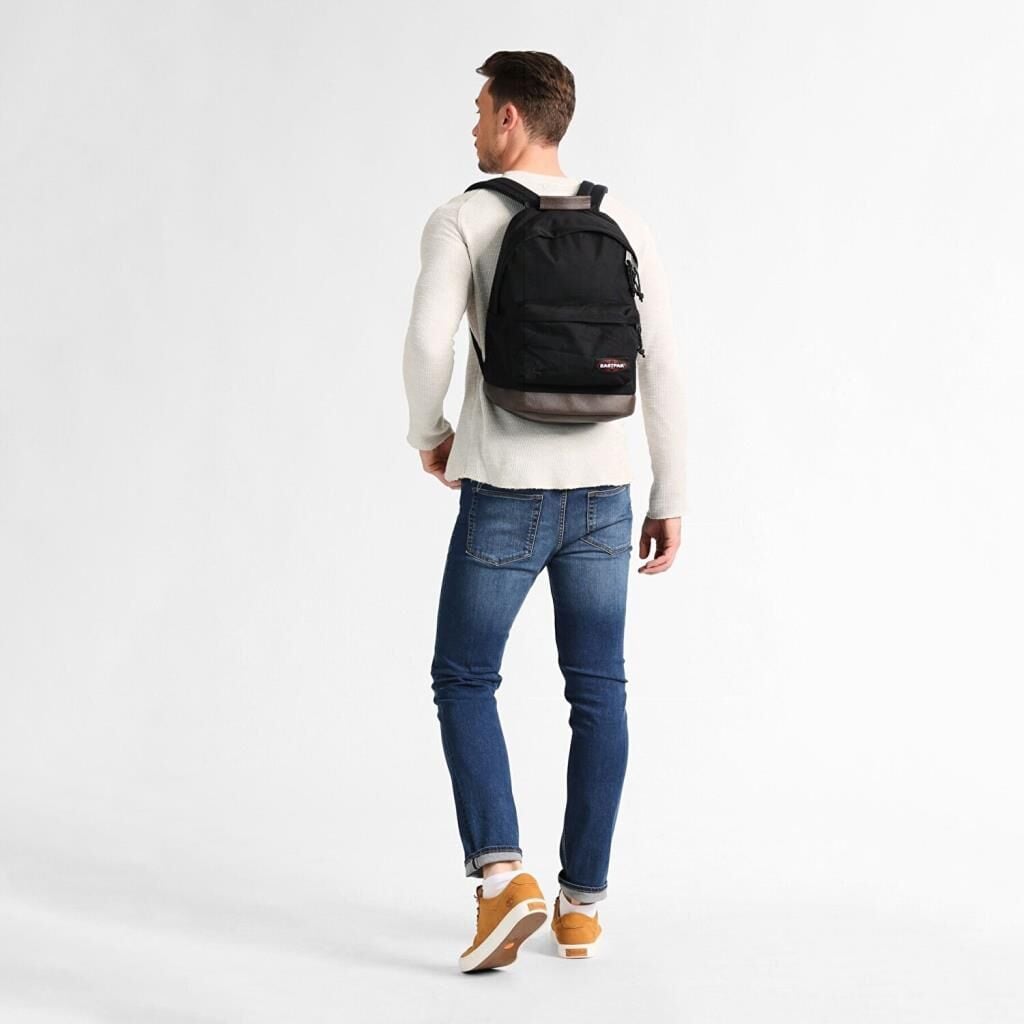 Eastpak Sırt Çantası Wyoming Altı Derili Black EK0008110081