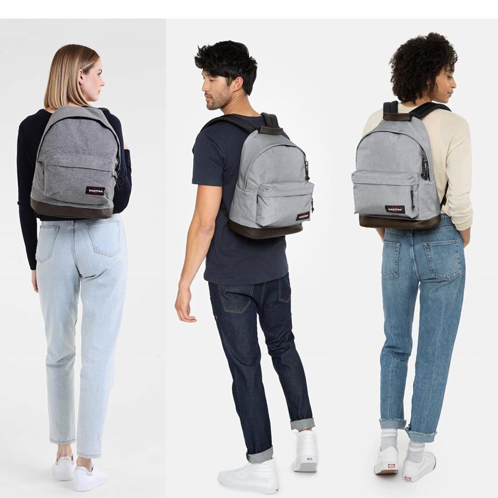 Eastpak Sırt Çantası Wyoming Altı Derili Sunday Grey EK811363