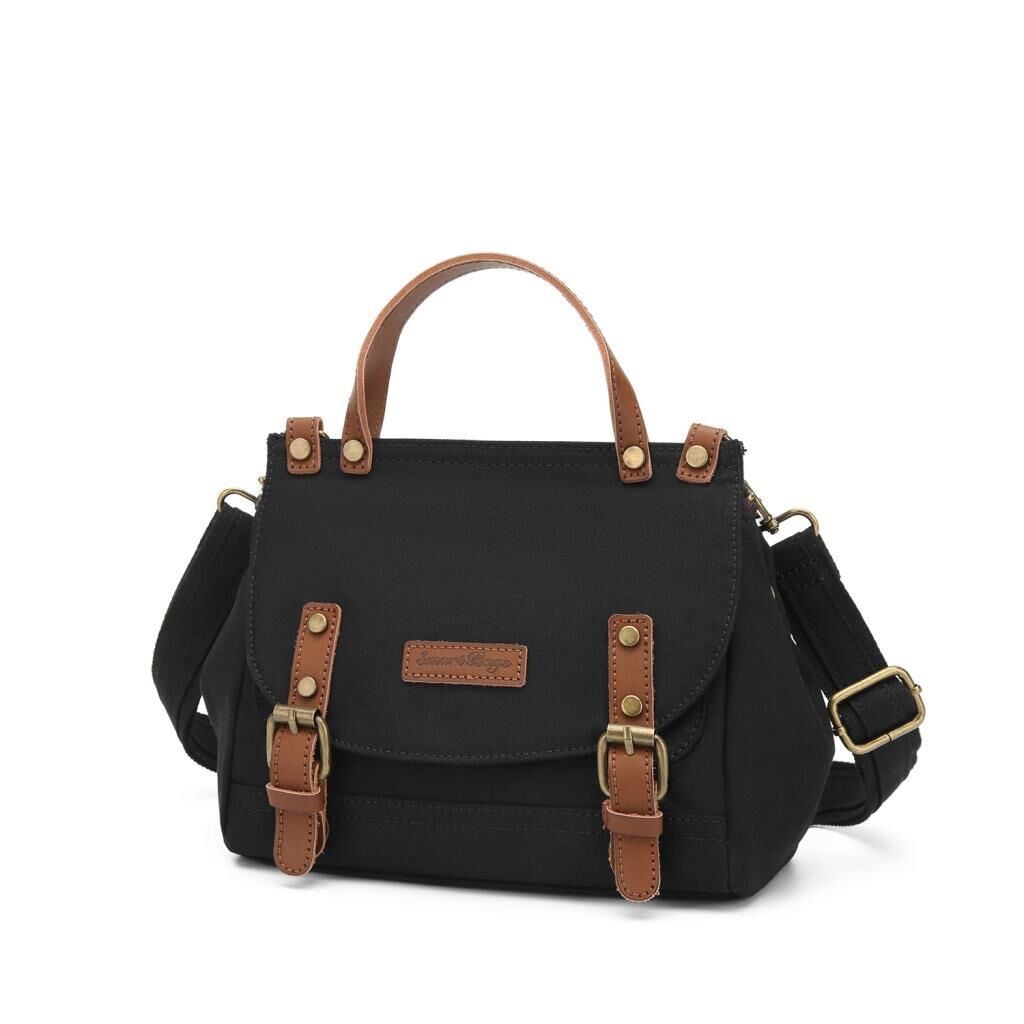 Kanvas Kumaş Kadın Çantası Elden Tutmalı Smart Bags 1327 Siyah