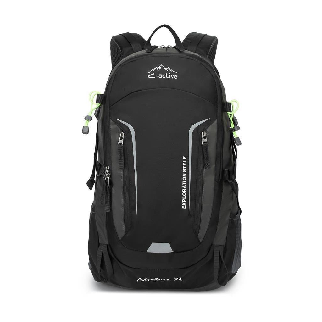 C-Active 35 Litre Kamp Seyahat Outdoor Dağcı Sırt Çantası 8693 Siyah/Gri