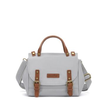 Kanvas Kumaş Kadın Çantası Elden Tutmalı Smart Bags 1327 A.Gri