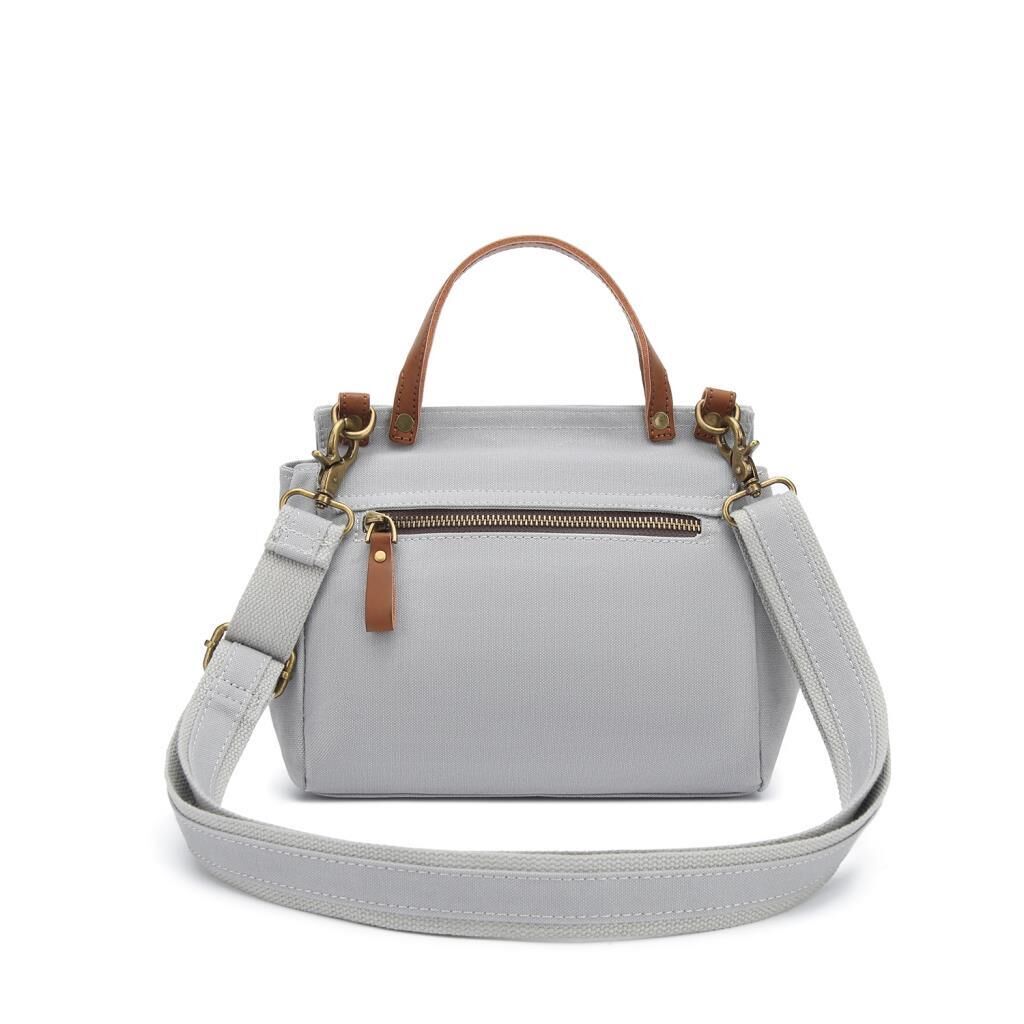 Kanvas Kumaş Kadın Çantası Elden Tutmalı Smart Bags 1327 A.Gri