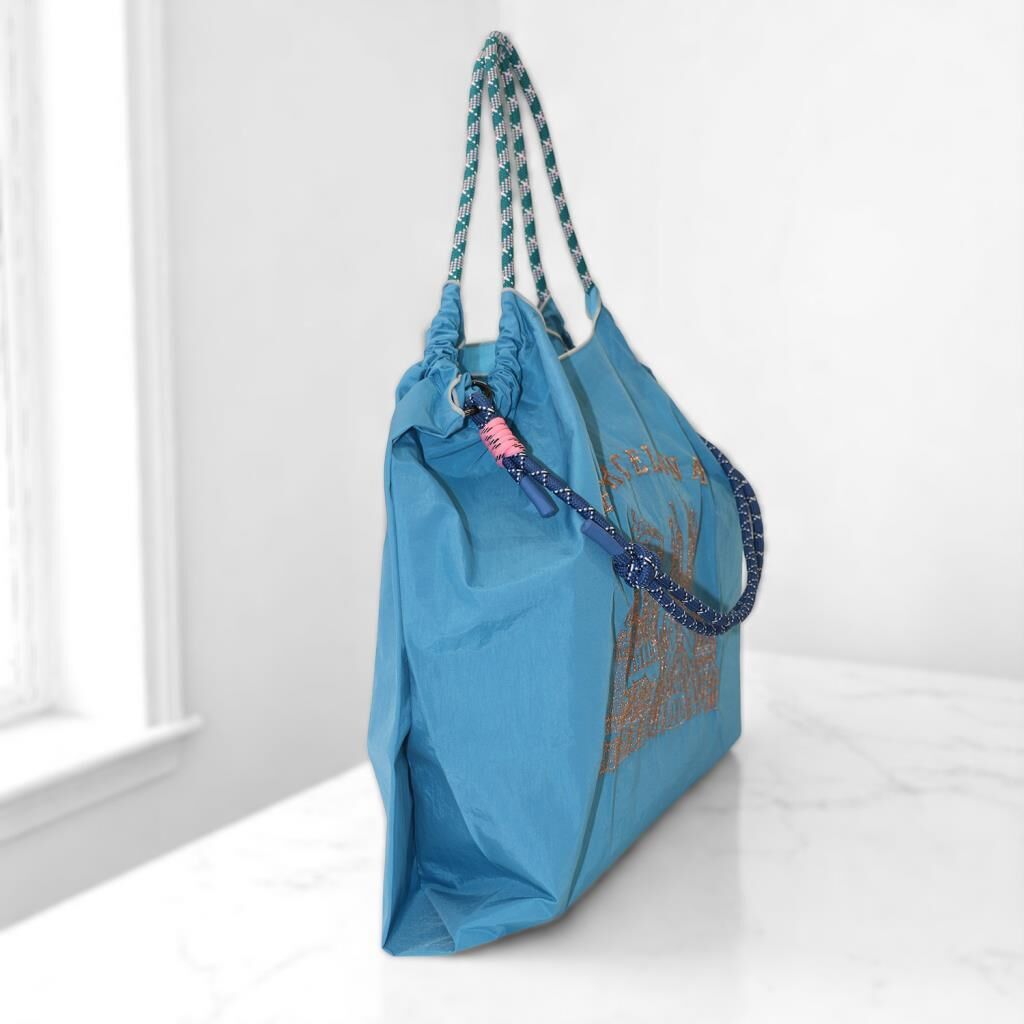 Büyük Boy Günlük veya Plaj Hafif Kadın Çanta 21-K Barcelona Turkuaz