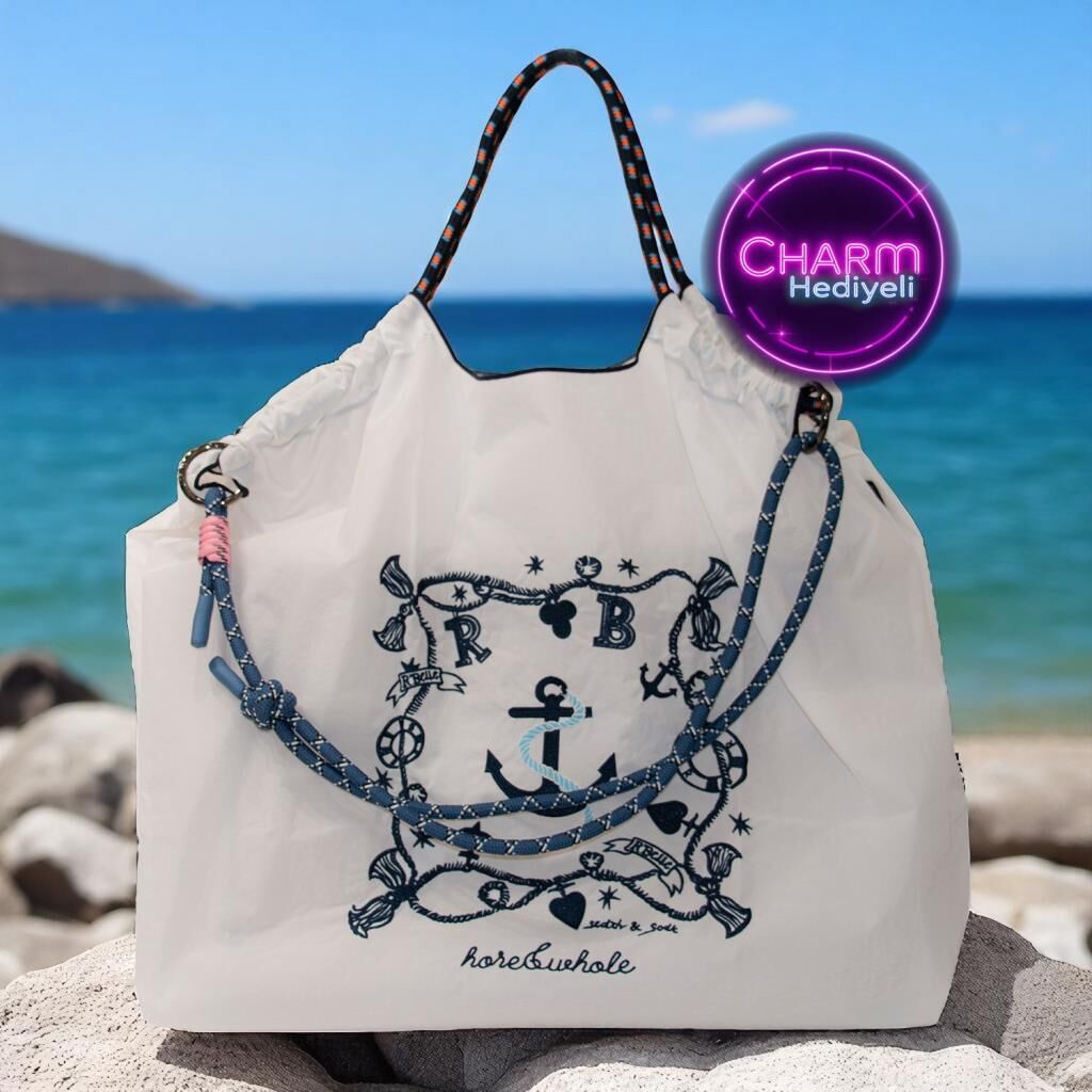 Büyük Boy Günlük veya Plaj Hafif Kadın Çanta 21-K Barcelona Manzara