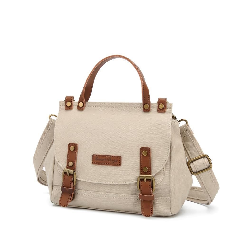 Kanvas Kumaş Kadın Çantası Elden Tutmalı Smart Bags 1327 Bej