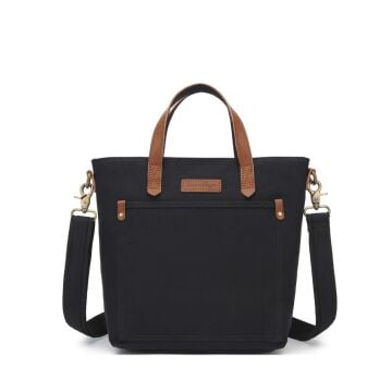 Kanvas Kumaş Kadın Çantası Elden Tutmalı Smart Bags 1328 Siyah