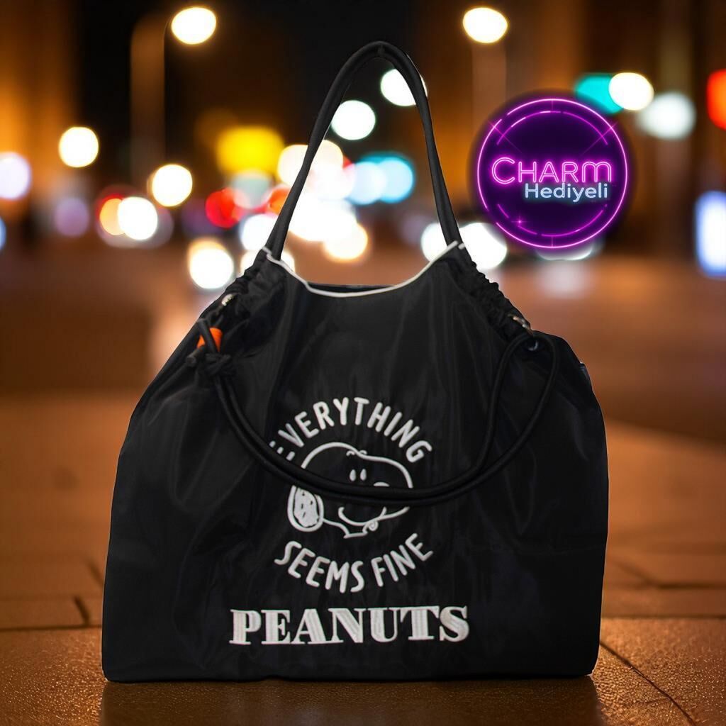 Büyük Boy Günlük veya Plaj Hafif Kadın Çanta 21-K Barcelona Siyah