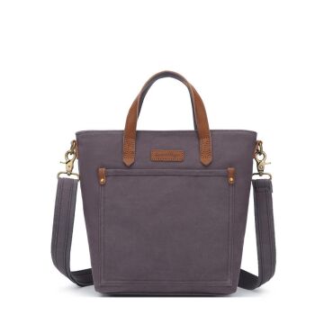 Kanvas Kumaş Kadın Çantası Elden Tutmalı Smart Bags 1328 Kahve