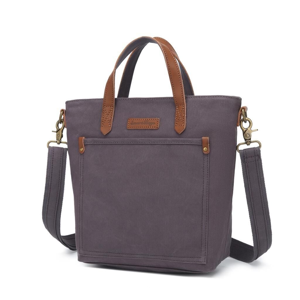 Kanvas Kumaş Kadın Çantası Elden Tutmalı Smart Bags 1328 Kahve