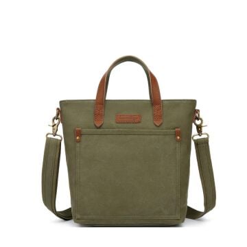 Kanvas Kumaş Kadın Çantası Elden Tutmalı Smart Bags 1328 Haki