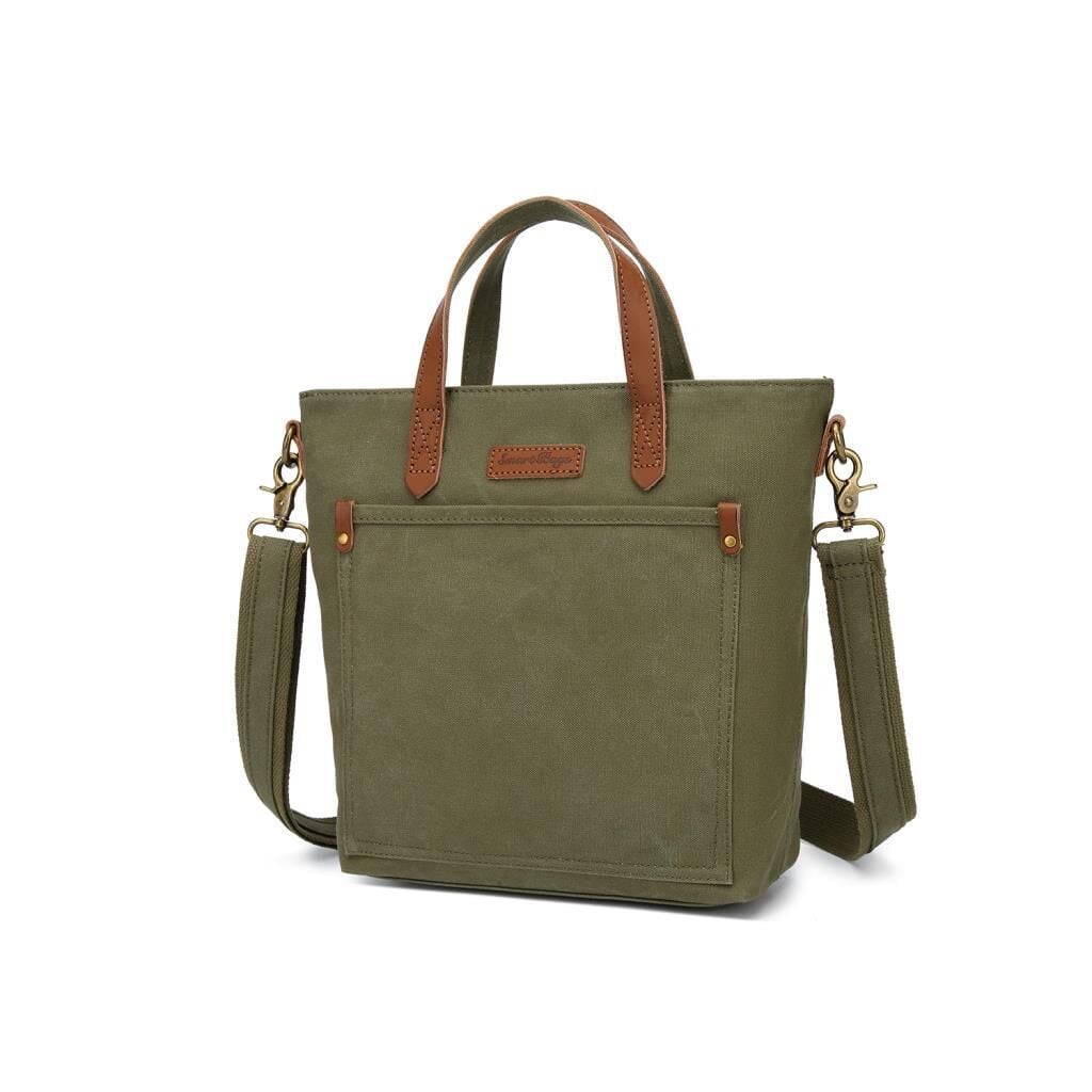 Kanvas Kumaş Kadın Çantası Elden Tutmalı Smart Bags 1328 Haki