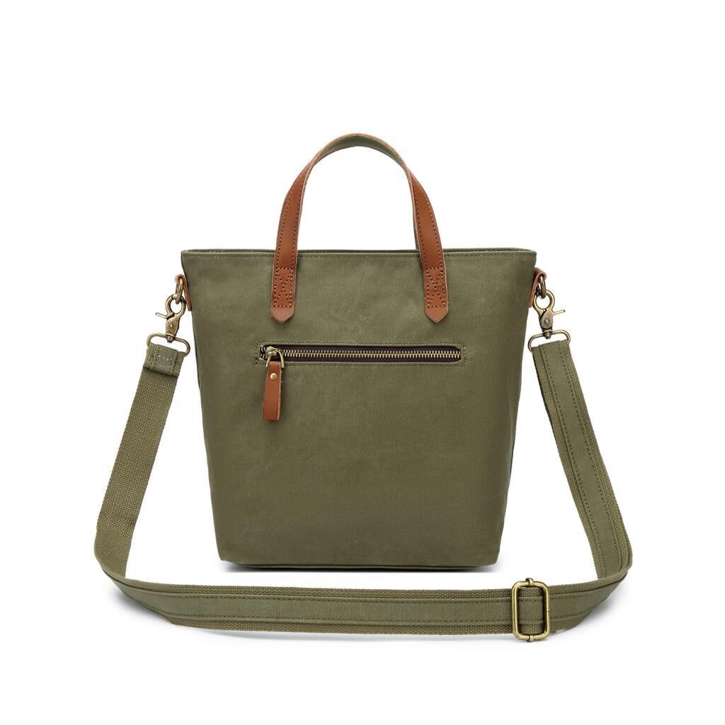 Kanvas Kumaş Kadın Çantası Elden Tutmalı Smart Bags 1328 Haki